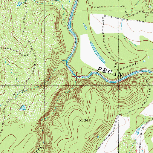 Topographic Map of Rough Creek, TX