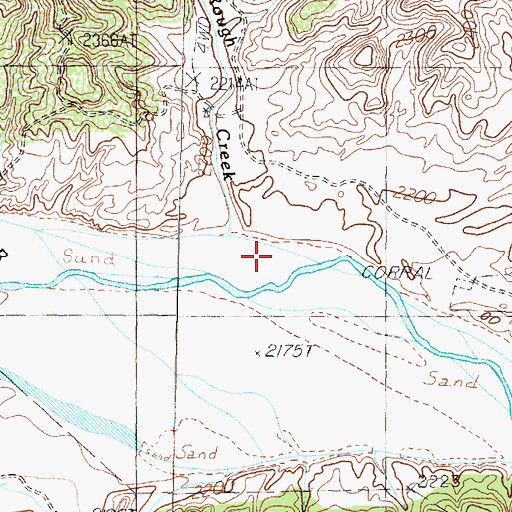 Topographic Map of Rough Creek, TX