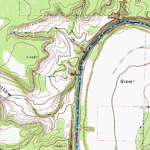 Topographic Map of Rough Hollow, TX