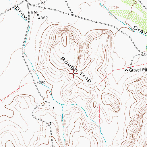 Topographic Map of Rough Trap, TX