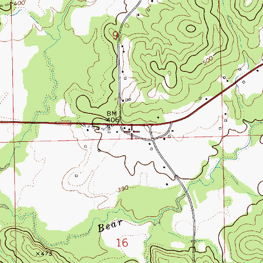 Topographic Map of Lily (historical), AL