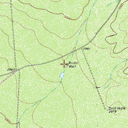 Topographic Map of Rudd Well, TX