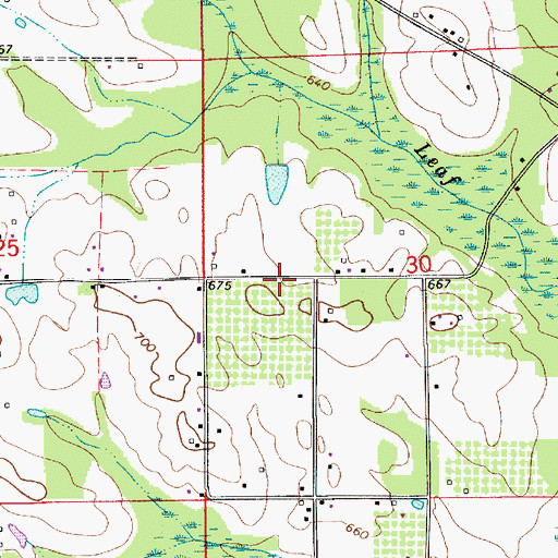 Topographic Map of Maynard Chapel (historical), AL
