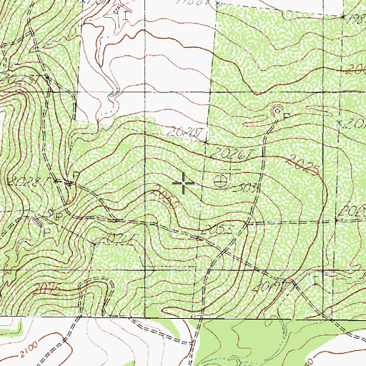 Topographic Map of Rusti Oil Field, TX