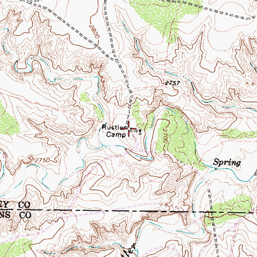 Topographic Map of Rustler Camp, TX