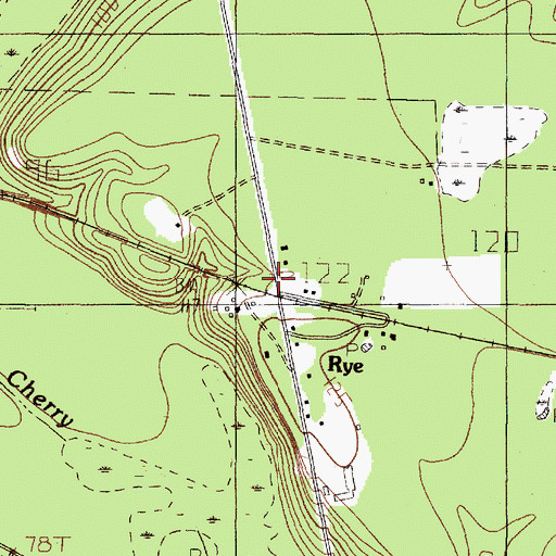 Topographic Map of Rye, TX