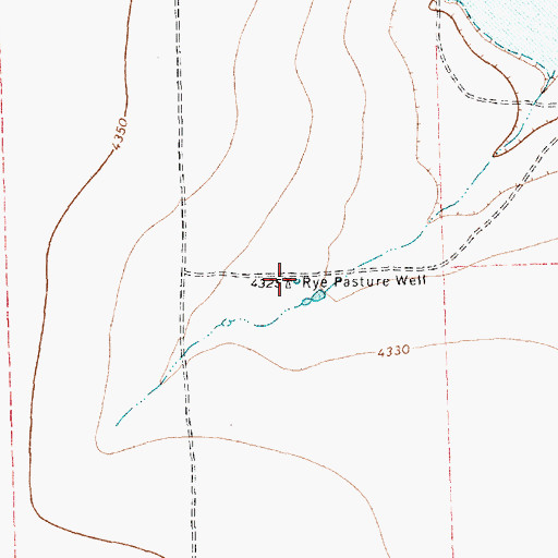 Topographic Map of Rye Pasture Well, TX
