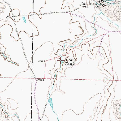 Topographic Map of S Star Tank, TX