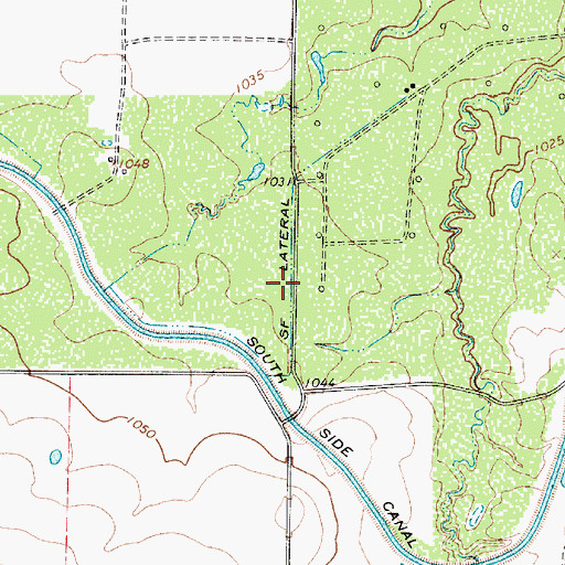 Topographic Map of SF Lateral, TX