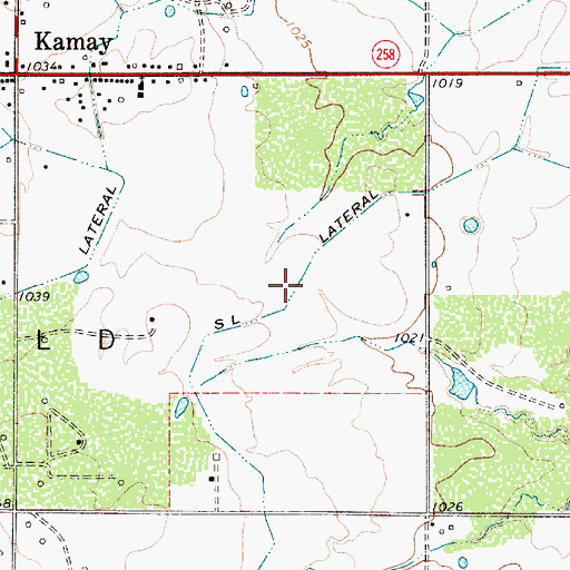Topographic Map of SL Lateral, TX