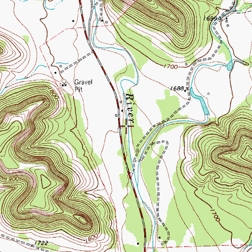 Topographic Map of Sabinal Canyon, TX