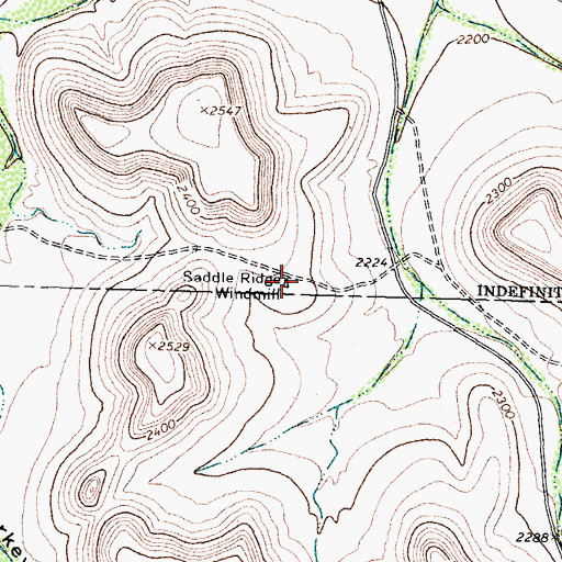 Topographic Map of Saddle Ridge Windmill, TX