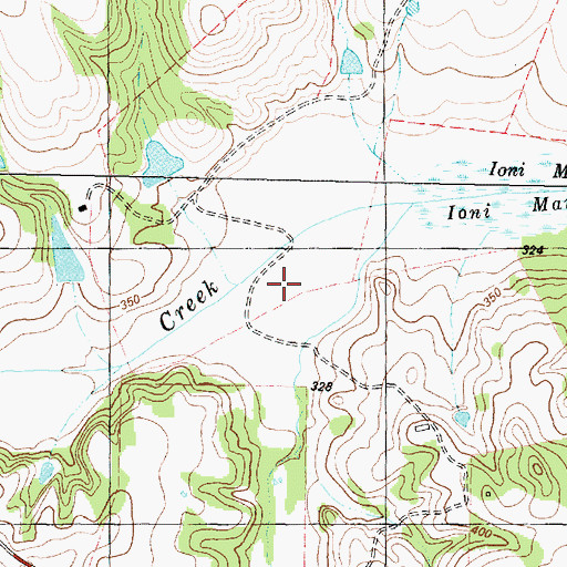 Topographic Map of Saddler Creek, TX