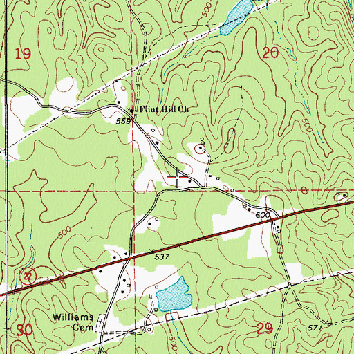 Topographic Map of Patella Gin (historical), AL