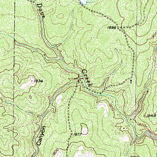 Topographic Map of Sage Canyon, TX