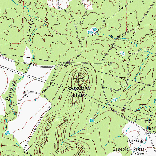 Topographic Map of Sagebiel Hills, TX