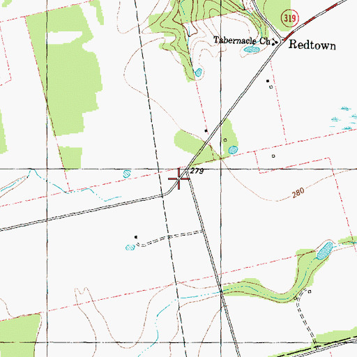 Topographic Map of Saint Anna Church, TX