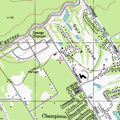 Topographic Map of Saint Dunstan Church, TX