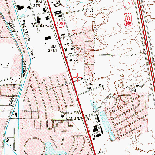 Topographic Map of Saint Francis Xavier Church, TX