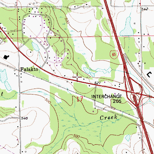 Topographic Map of Thomas Junior High School, AL