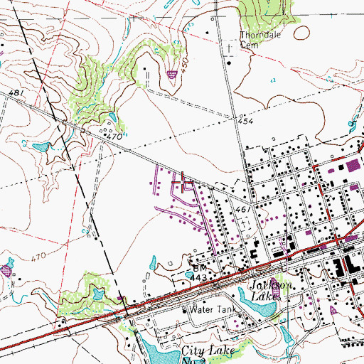 Topographic Map of Saint John Church, TX