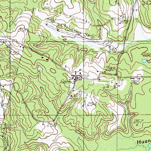 Topographic Map of Saint John Church, TX