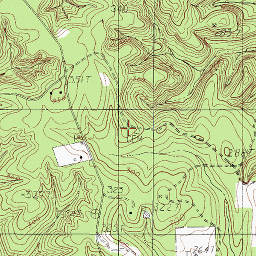 Topographic Map of Saint Johns Cemetery, TX