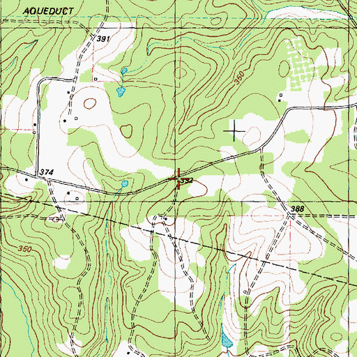Topographic Map of Saint Johns Church, TX