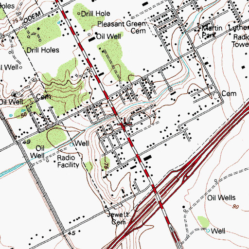 Topographic Map of Saint Joseph Church, TX