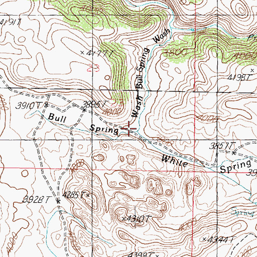 Topographic Map of White Spring Wash, AZ