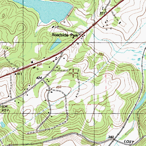 Topographic Map of Saint Luke Church, TX