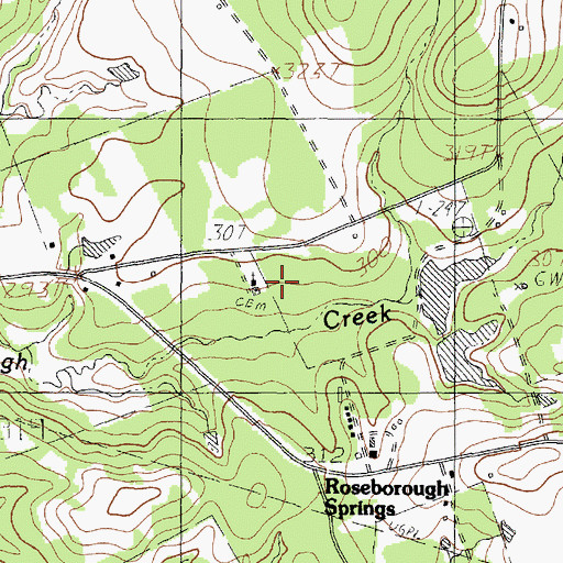 Topographic Map of Saint Mary Church, TX