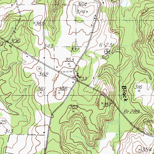 Topographic Map of Saint Matthew Church, TX