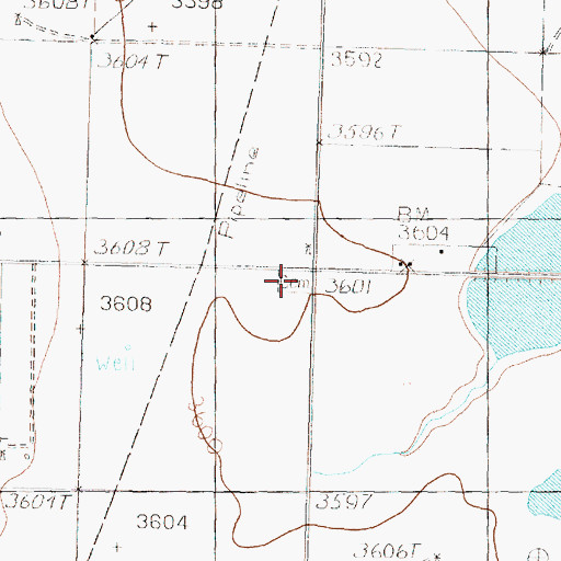 Topographic Map of Saint Paul Lutheran Cemetery, TX