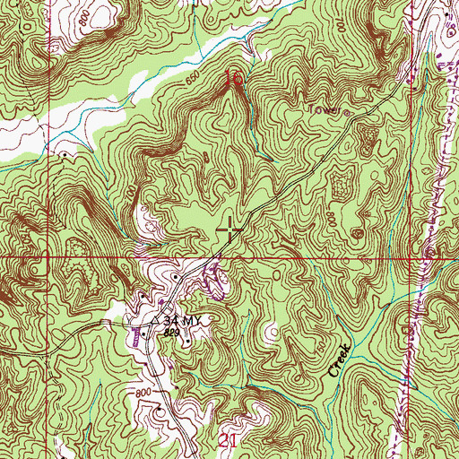 Topographic Map of A Jones Mill (historical), AL