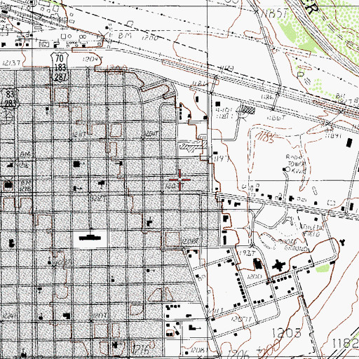 Topographic Map of Saint Paul School, TX