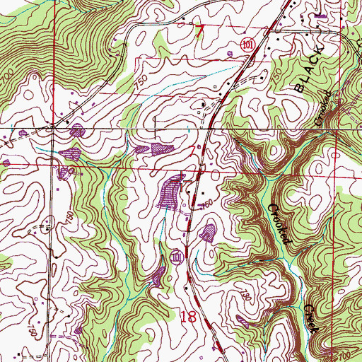 Topographic Map of Black Ground School (historical), AL