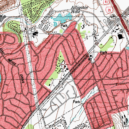 Topographic Map of Saint Williams School, TX