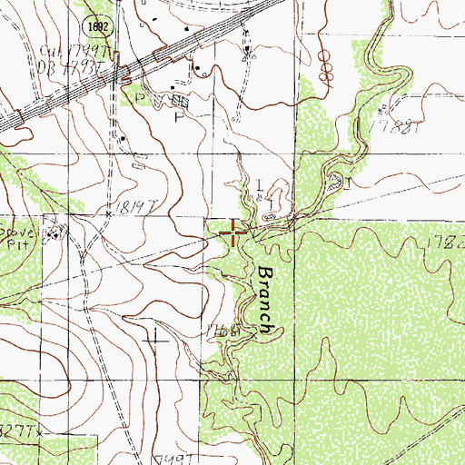 Topographic Map of Sales Branch, TX