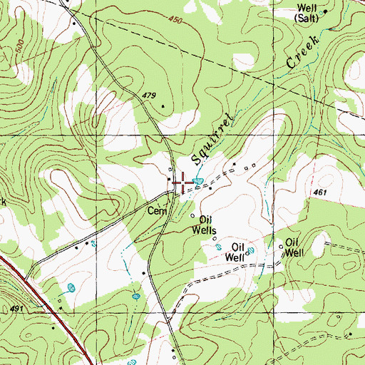 Topographic Map of Salmon Church, TX
