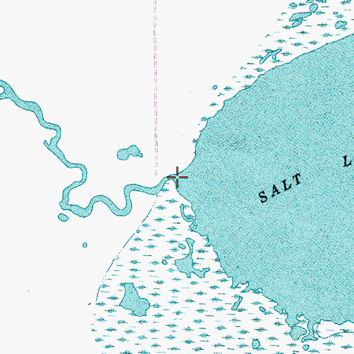 Topographic Map of Salt Bayou, TX