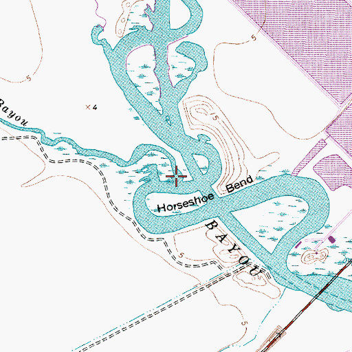 Topographic Map of Salt Bayou, TX