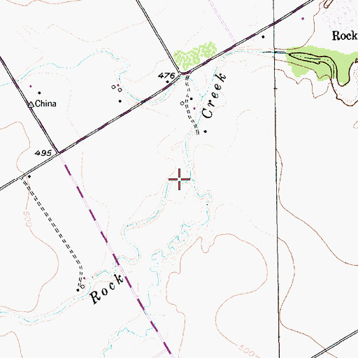 Topographic Map of Salt Branch, TX