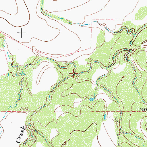 Topographic Map of Salt Branch, TX