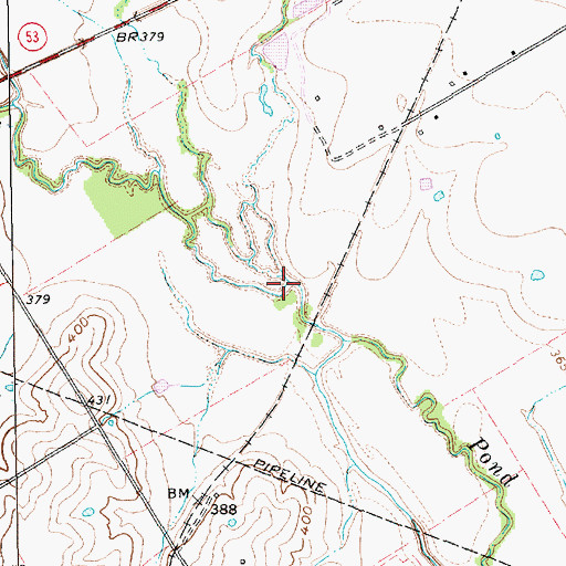 Topographic Map of Salt Creek, TX