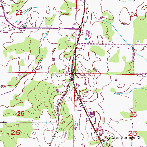 Topographic Map of Cedar Grove Church (historical), AL