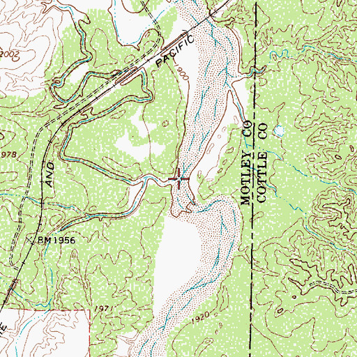 Topographic Map of Salt Creek, TX