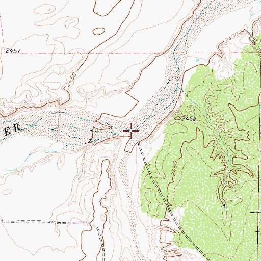 Topographic Map of Salt Creek, TX