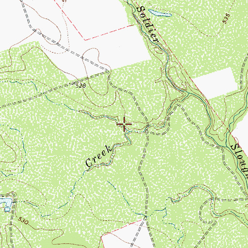 Topographic Map of Salt Creek, TX