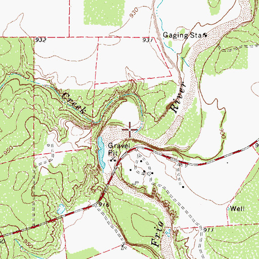 Topographic Map of Salt Creek, TX